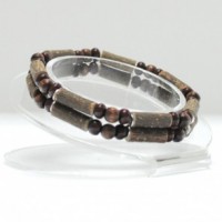 D12, Pulsera doble con bolitas marrones
