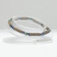 S10, Pulsera simple con ágata verde y hematite