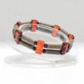 X34D, Pulsera doble con Ambar