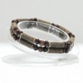 D12, Pulsera doble con bolitas marrones