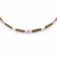 X03, Collar Infantil con flor morada