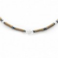 X37N, Collar con Cuarzo blanco