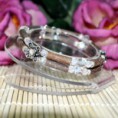 Pulsera doble con Piedra de Nacimiento del mes de Abril, DIAMANTE