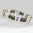 D17, Pulsera doble con piedra natural Ametista