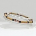 SS01, Pulsera simple con bolitas marrones